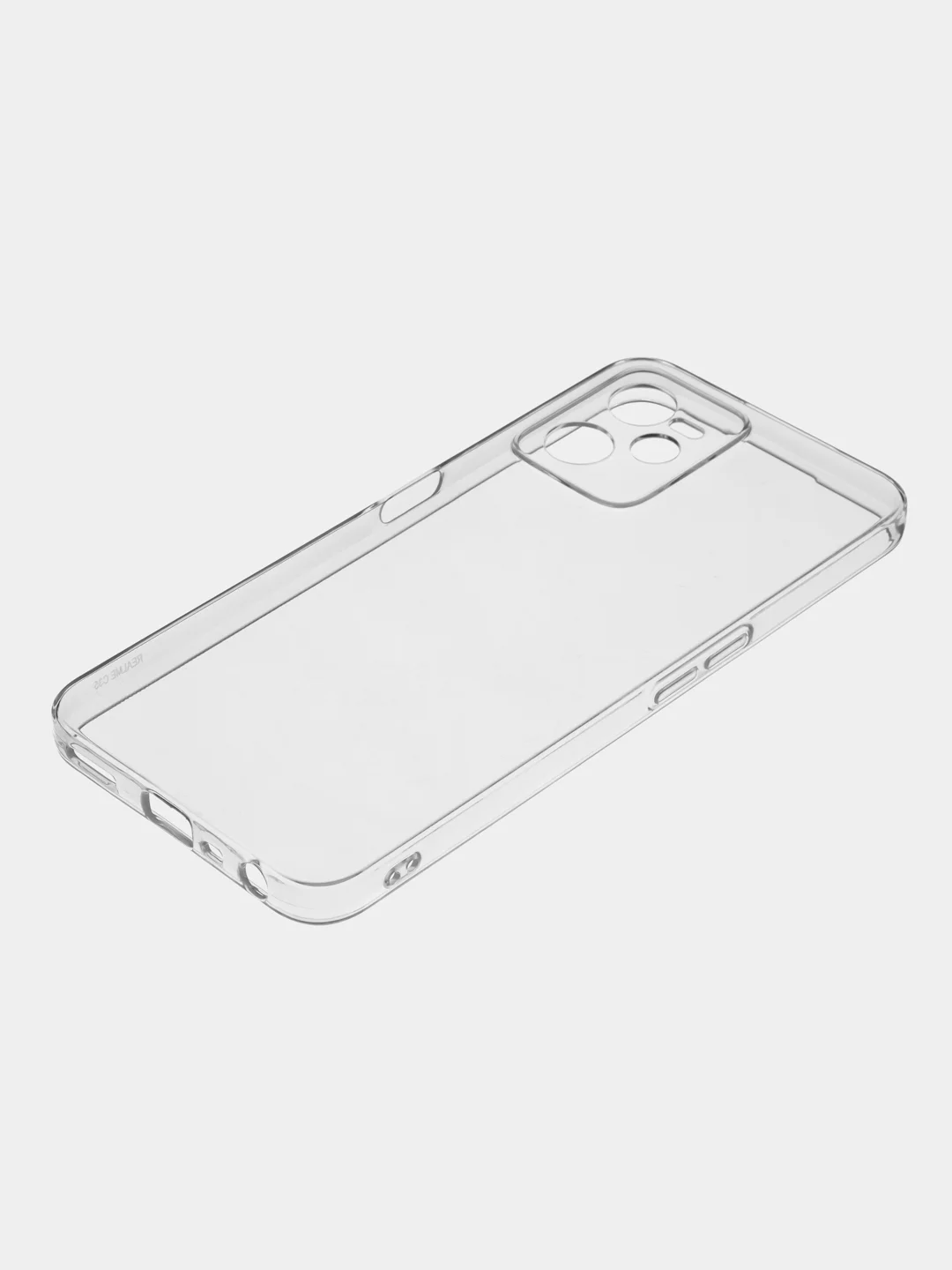 Красный чехол силиконовый Realme C35 (Реалми С35) с защитой камеры, матовый
