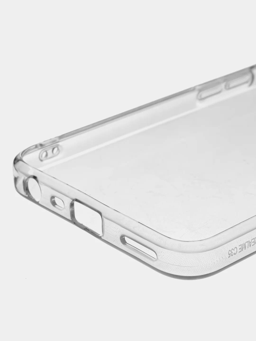 Красный чехол силиконовый Realme C35 (Реалми С35) с защитой камеры, матовый