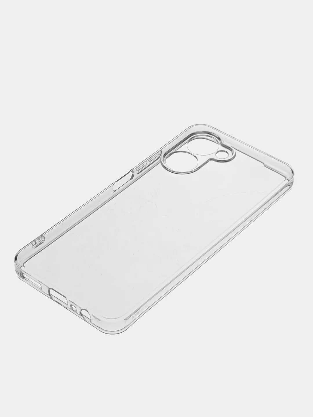 Прозрачный чехол силиконовый на Realme C 33 (Реалми С 33) матовый с дополнительной защитой камеры