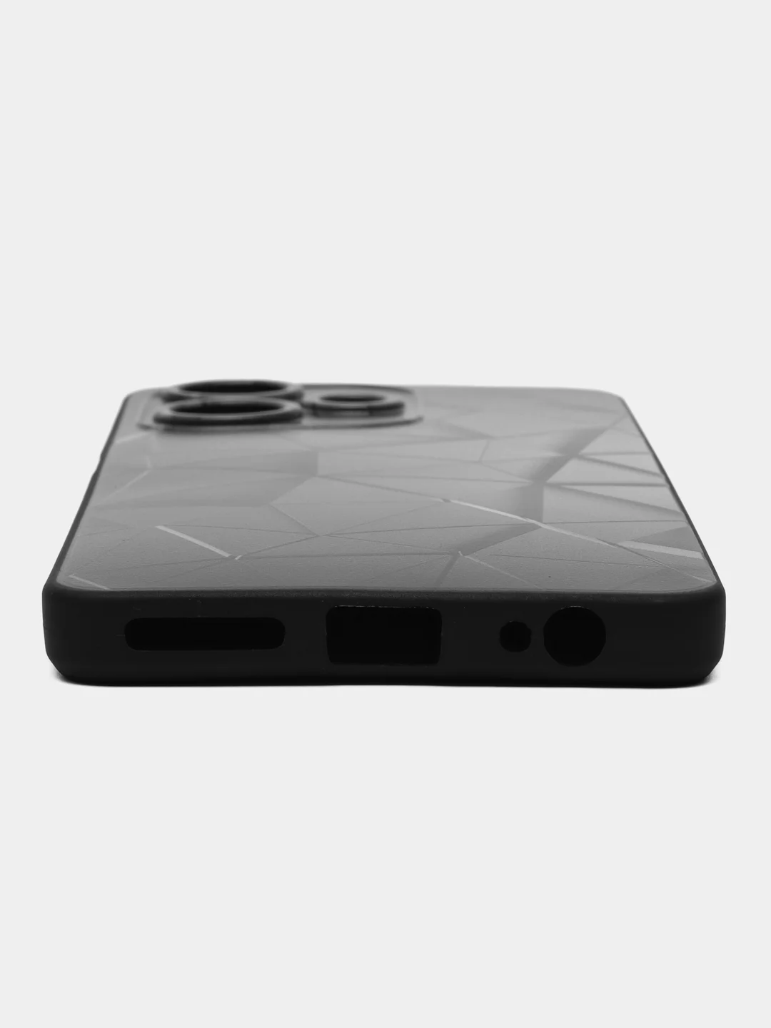 Тёмно-серый силиконовый чехол для Infinix Hot 30, с принтом, с рисунком (Инфиникс Хот 30)