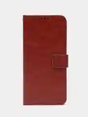 Багровый чехол-книжка с магнитной застежкой для Infinix Smart 7 Plus (Инфиникс Смарт 7 Плюс)
