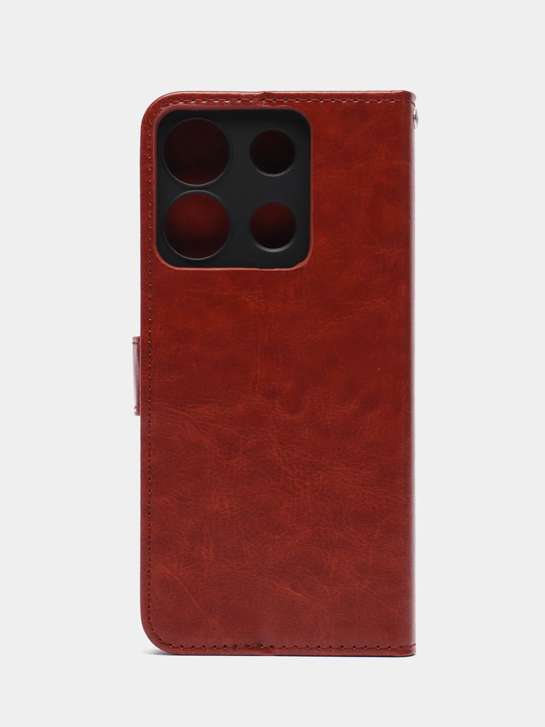 Багровый чехол-книжка с магнитной застежкой для Infinix Smart 7 Plus (Инфиникс Смарт 7 Плюс)