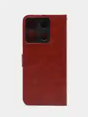 Багровый чехол-книжка с магнитной застежкой для Infinix Smart 7 Plus (Инфиникс Смарт 7 Плюс)