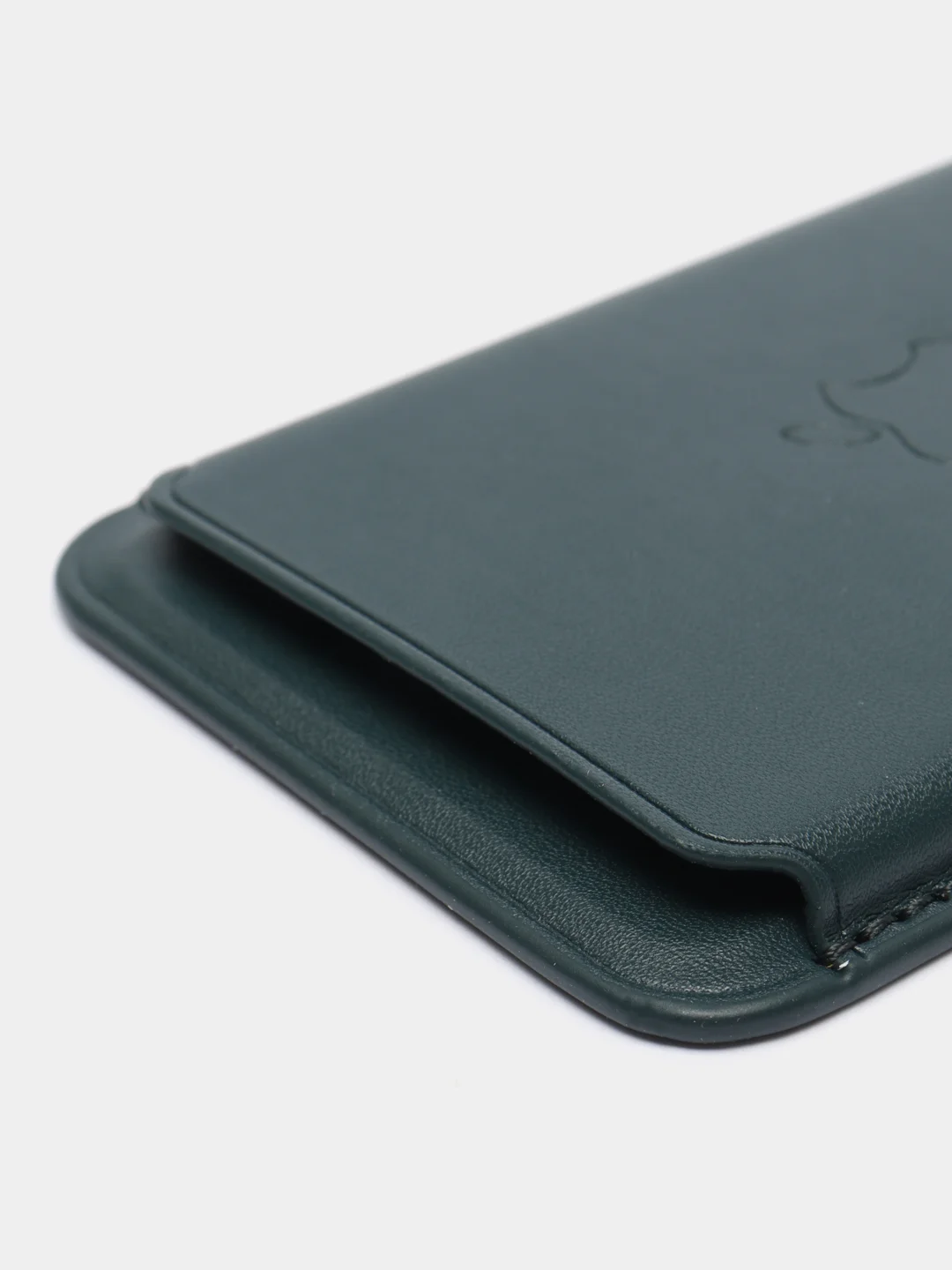 Зеленый картхолдер на iPhone, с поддержкой MagSafe Leather Wallet