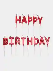 Красный свечи для торта Happy Birthday