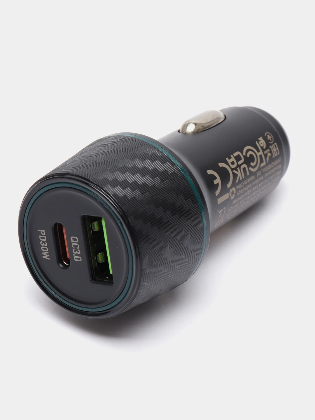 Черный автомобильное зарядное устройство Borofone BZ21, PD30W, QC 3.0, 2 USB