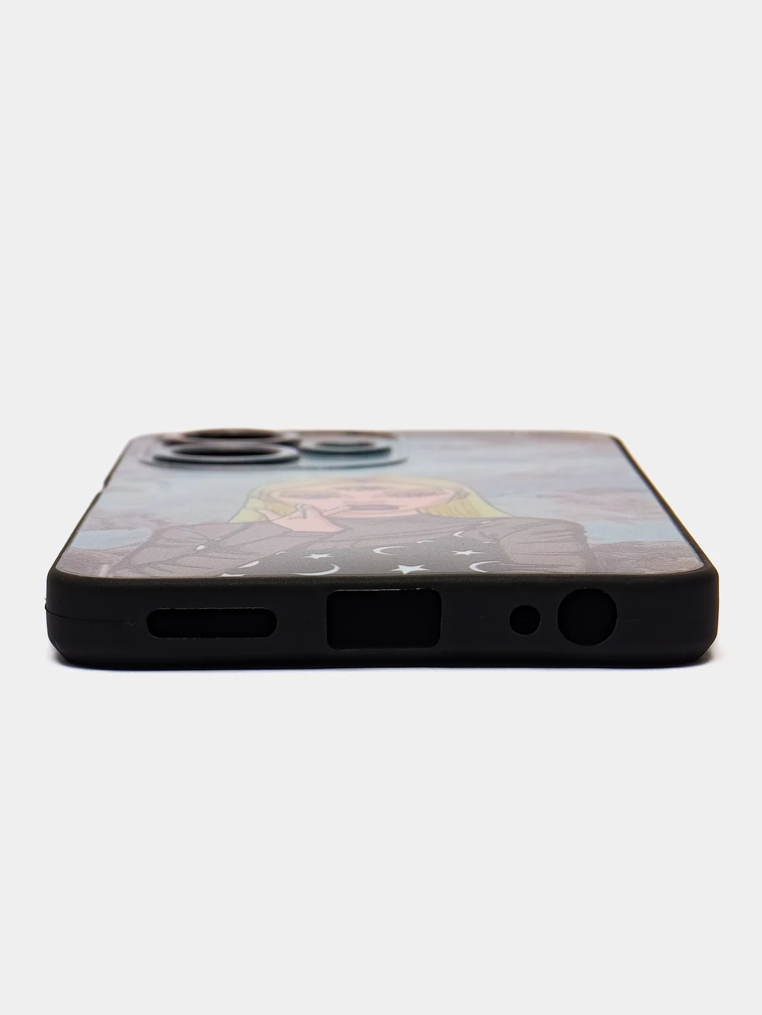 Пудровый силиконовый чехол для Infinix HOT 30i (Инфиникс Хот 30 Ай), с принтом, с рисунком