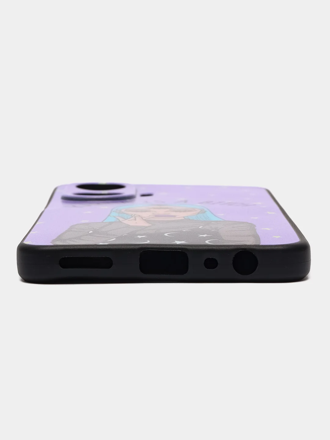 Пурпурный чехол для Realme C55 (Реалми С55), с принтом, с рисунком