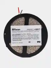 Лента светодиодная, 60SMD(5050)/m 14.4W/m 12V 5m 4000К, LS607