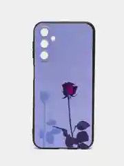 Серебряный чехол для Samsung Galaxy A24 с принтом, с рисунком (Самсунг Галакси А24)