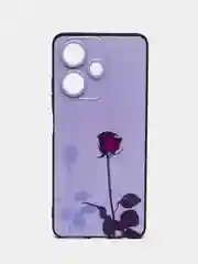 Серебряный силиконовый чехол для Infinix Hot 30, с принтом, с рисунком (Инфиникс Хот 30)