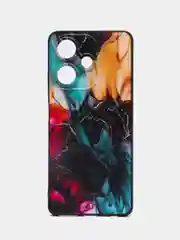 Фиолетовый силиконовый чехол для Infinix Hot 30, с принтом, с рисунком (Инфиникс Хот 30)