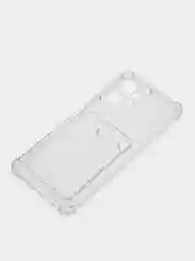 Прозрачный противоударный чехол BROSCORP для Xiaomi Redmi Note 12 4G силиконовый с карманом для карт