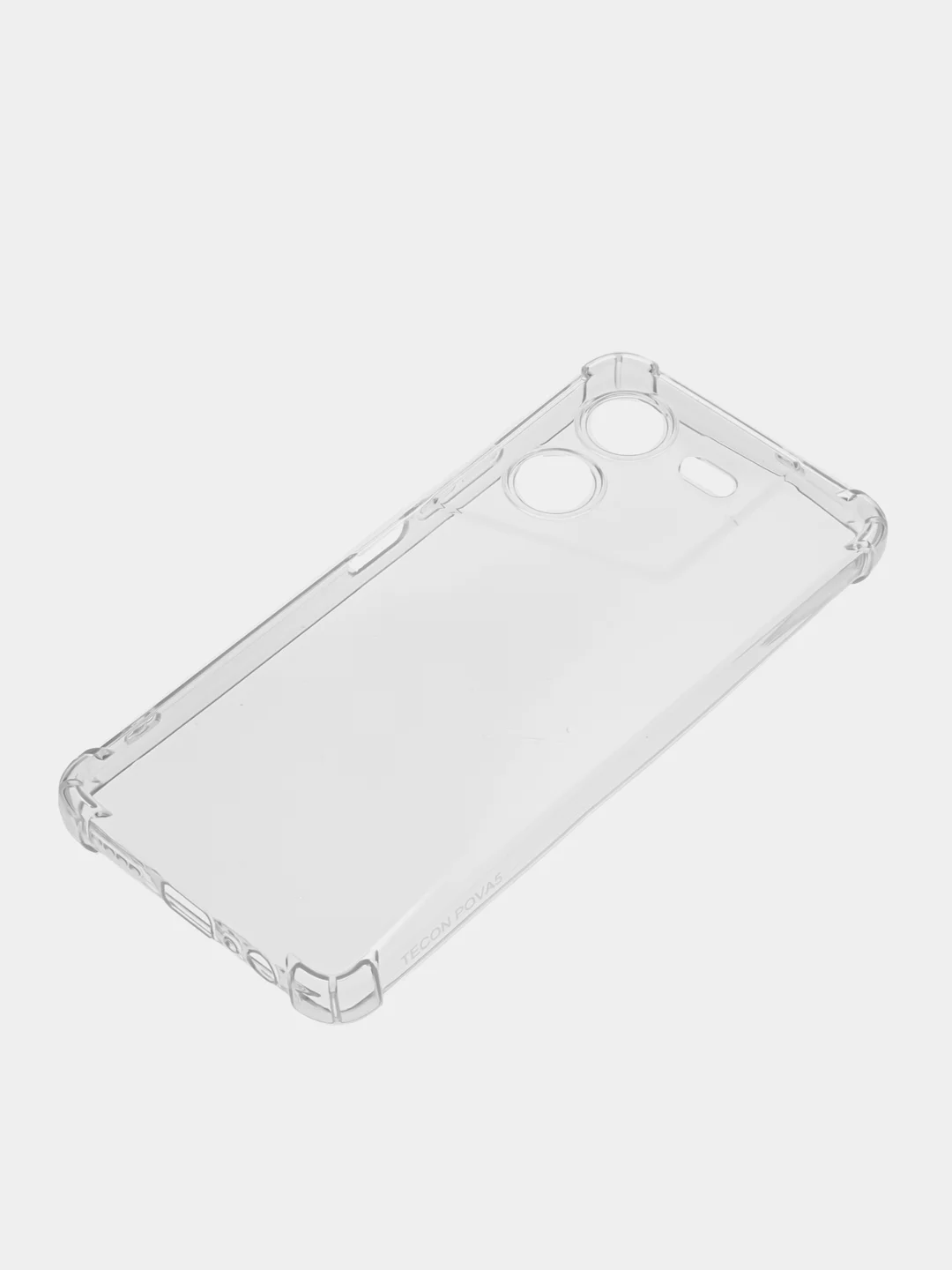 Прозрачный противоударный чехол BROSCORP для Tecno Pova 5, силиконовый, с усиленными углами
