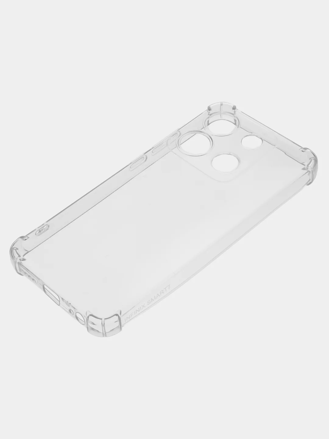 Прозрачный противоударный чехол BROSCORP для Infinix Smart 7 Plus, 7+ силиконовый с усиленными углами