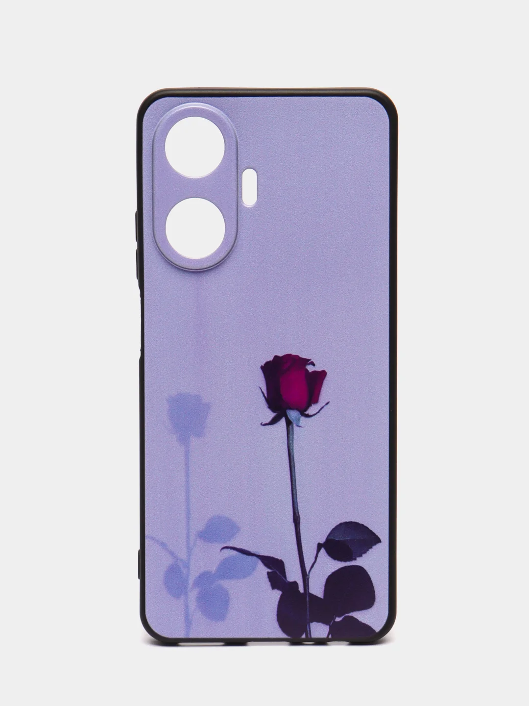Серебряный чехол для Realme C55 (Реалми С55), с принтом, с рисунком