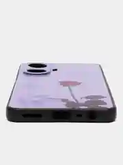 Серебряный чехол для Realme C55 (Реалми С55), с принтом, с рисунком
