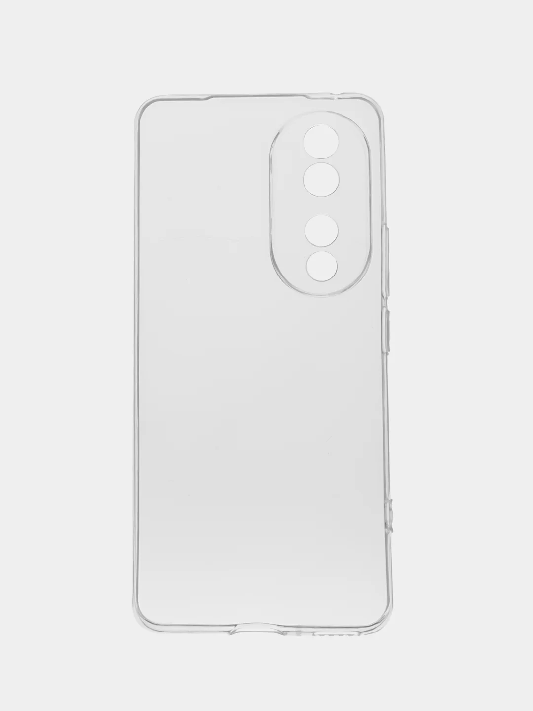 Прозрачный силиконовый чехол Broscorp для Honor 90 с защитой камер и от прилипания