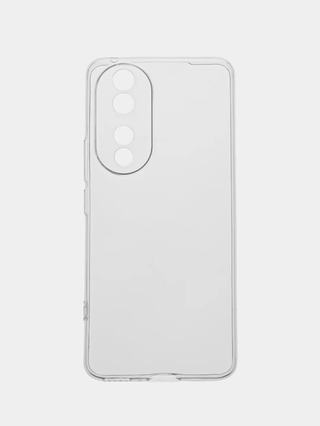 Прозрачный силиконовый чехол Broscorp для Honor 90 с защитой камер и от прилипания