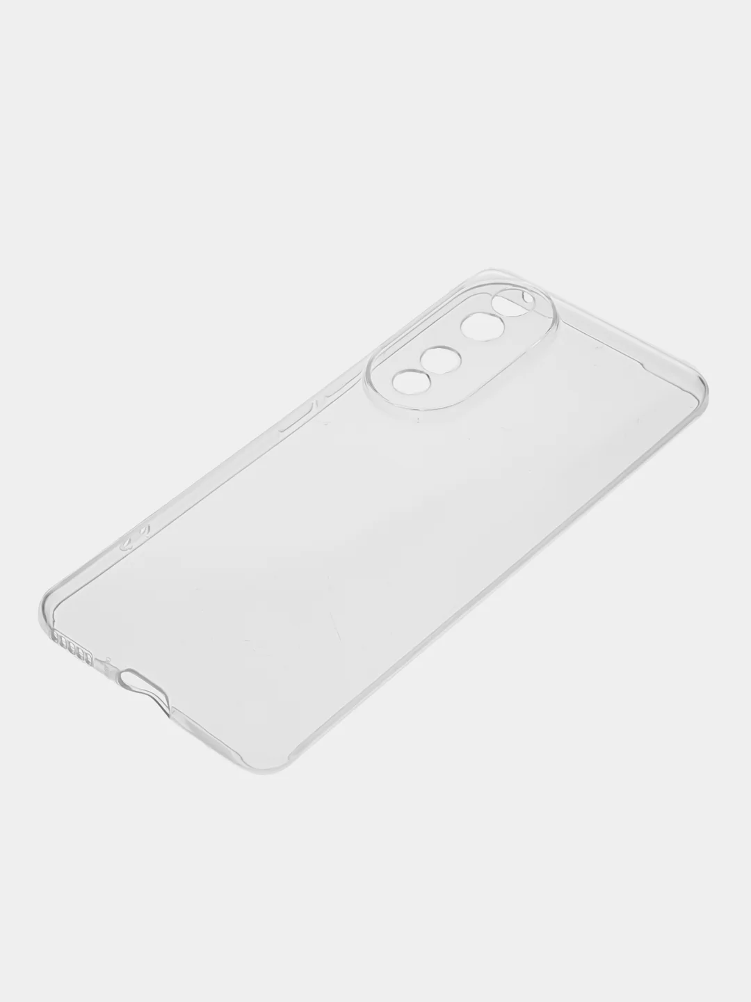 Прозрачный силиконовый чехол Broscorp для Honor 90 с защитой камер и от прилипания