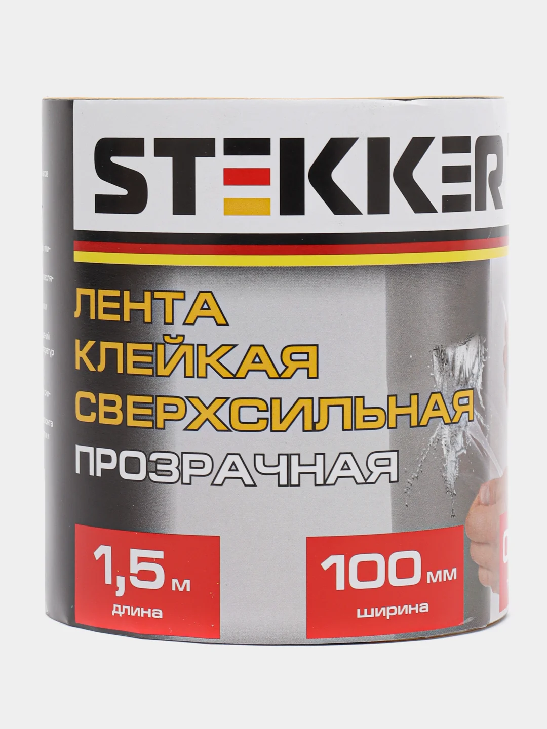 Лента  клейкая сверхсильная 0,7*100 мм, 1,5 м. прозрачная INTP9-0715-10