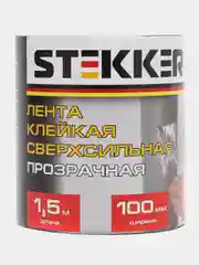 Лента  клейкая сверхсильная 0,7*100 мм, 1,5 м. прозрачная INTP9-0715-10