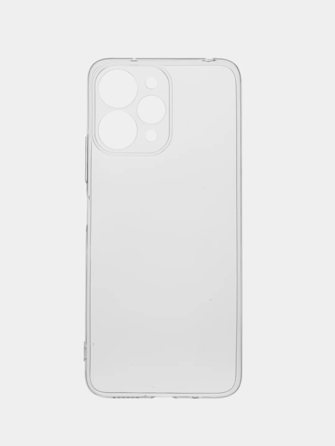Прозрачный силиконовый чехол BROSCORP для Xiaomi Redmi 12 с защитой камер и от прилипания