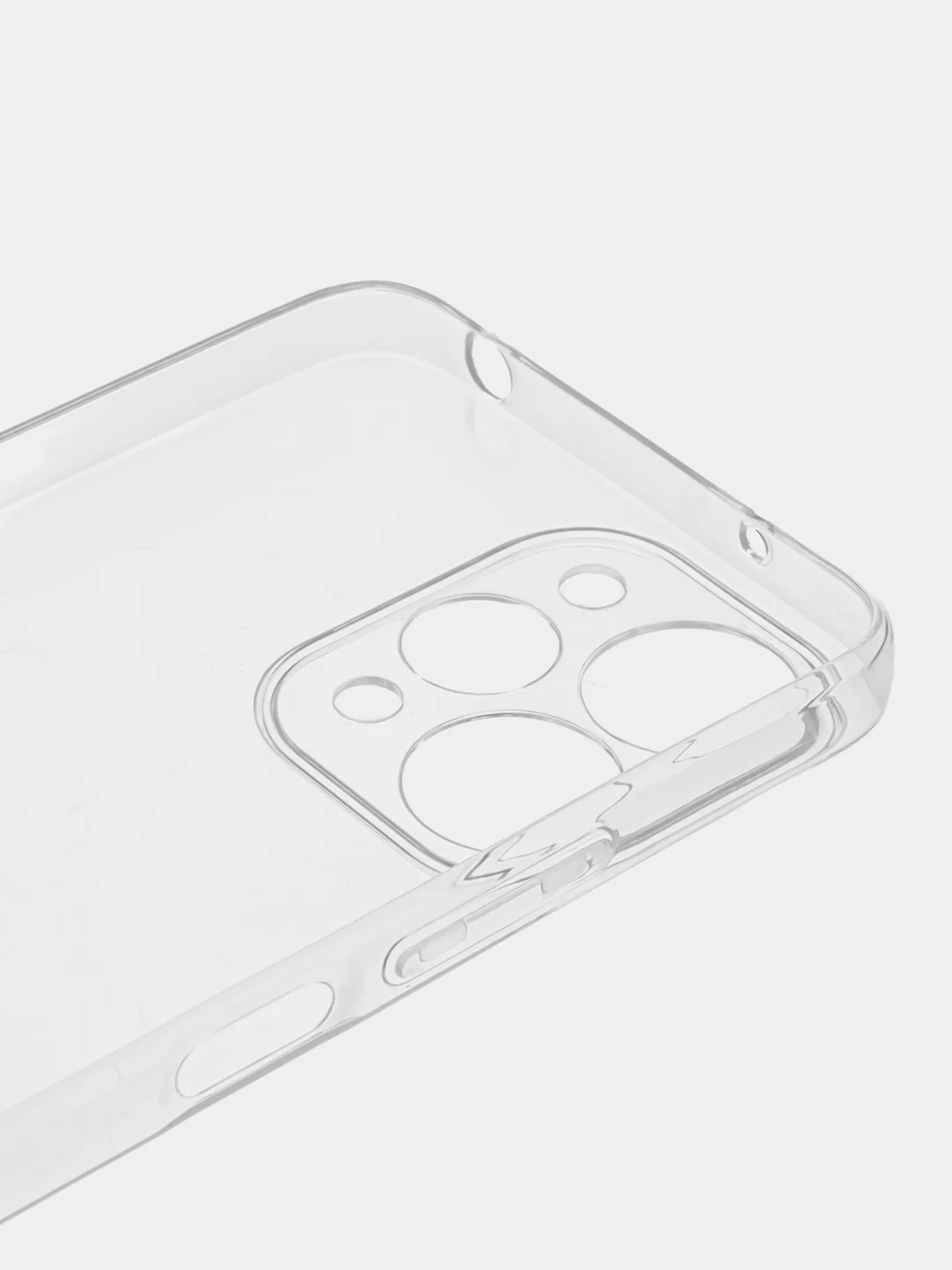 Прозрачный силиконовый чехол BROSCORP для Xiaomi Redmi 12 с защитой камер и от прилипания