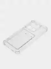 Прозрачный противоударный чехол для Xiaomi Redmi 12, силиконовый, BROSCORP, с карманом для карт