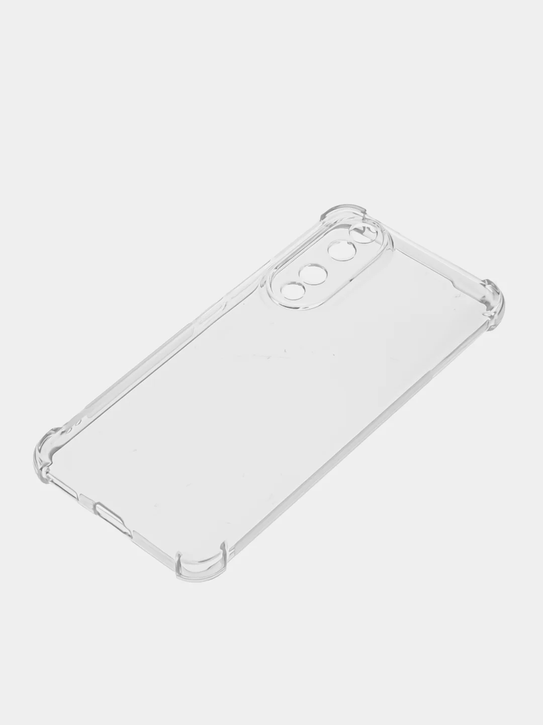 Прозрачный противоударный чехол Broscorp для Honor 90 силиконовый, с усиленными углами