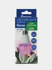 Лампа светодиодная для растений, А60 (10W) 230V E27, красно-синий спектр LB-7060
