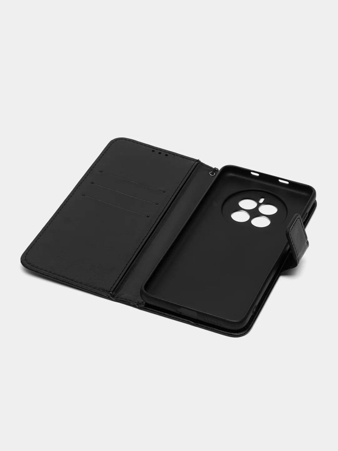 Черный чехол-книжка с магнитной застежкой для HUAWEI Mate 50 (Хуавей Мате 50)