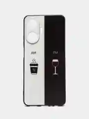 Бирюзовый чехол для Realme C55 (Реалми С55), с принтом, с рисунком