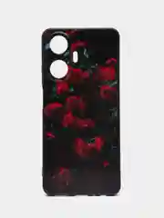 Оранжевый чехол для Realme C55 (Реалми С55), с принтом, с рисунком