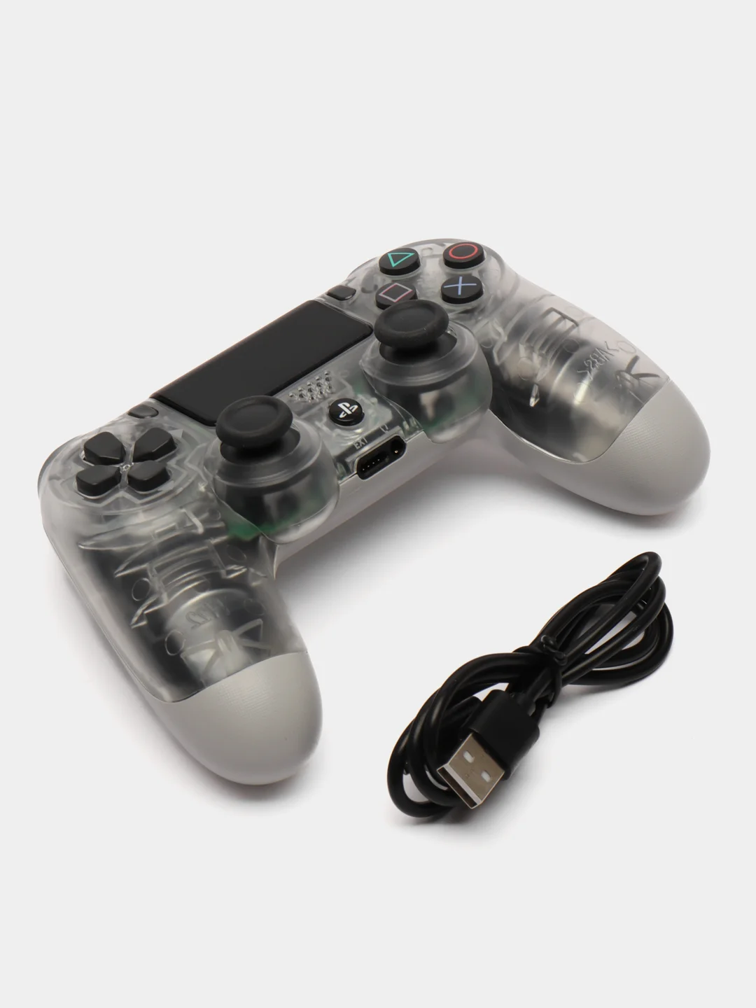 Прозрачный джойстик PS4 DualShock, геймпад беспроводной, Bluetooth, проводной