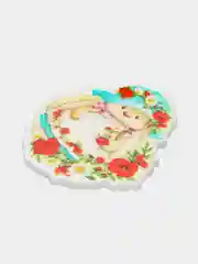 Белый кабошоны акриловые, вырубка, "Зайки", 4 шт