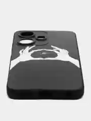 Пастельно-коралловый силиконовый чехол для Infinix HOT 30i (Инфиникс Хот 30 Ай), с принтом, с рисунком