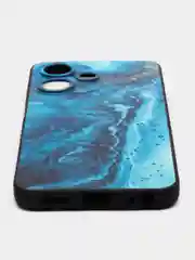 Тёмно-бирюзовый силиконовый чехол для Infinix HOT 30i (Инфиникс Хот 30 Ай), с принтом, с рисунком