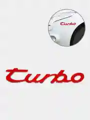 Красный металлическое украшение, наклейка для авто "Turbo"