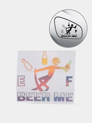 Наклейка на автомобиль "Beer me"