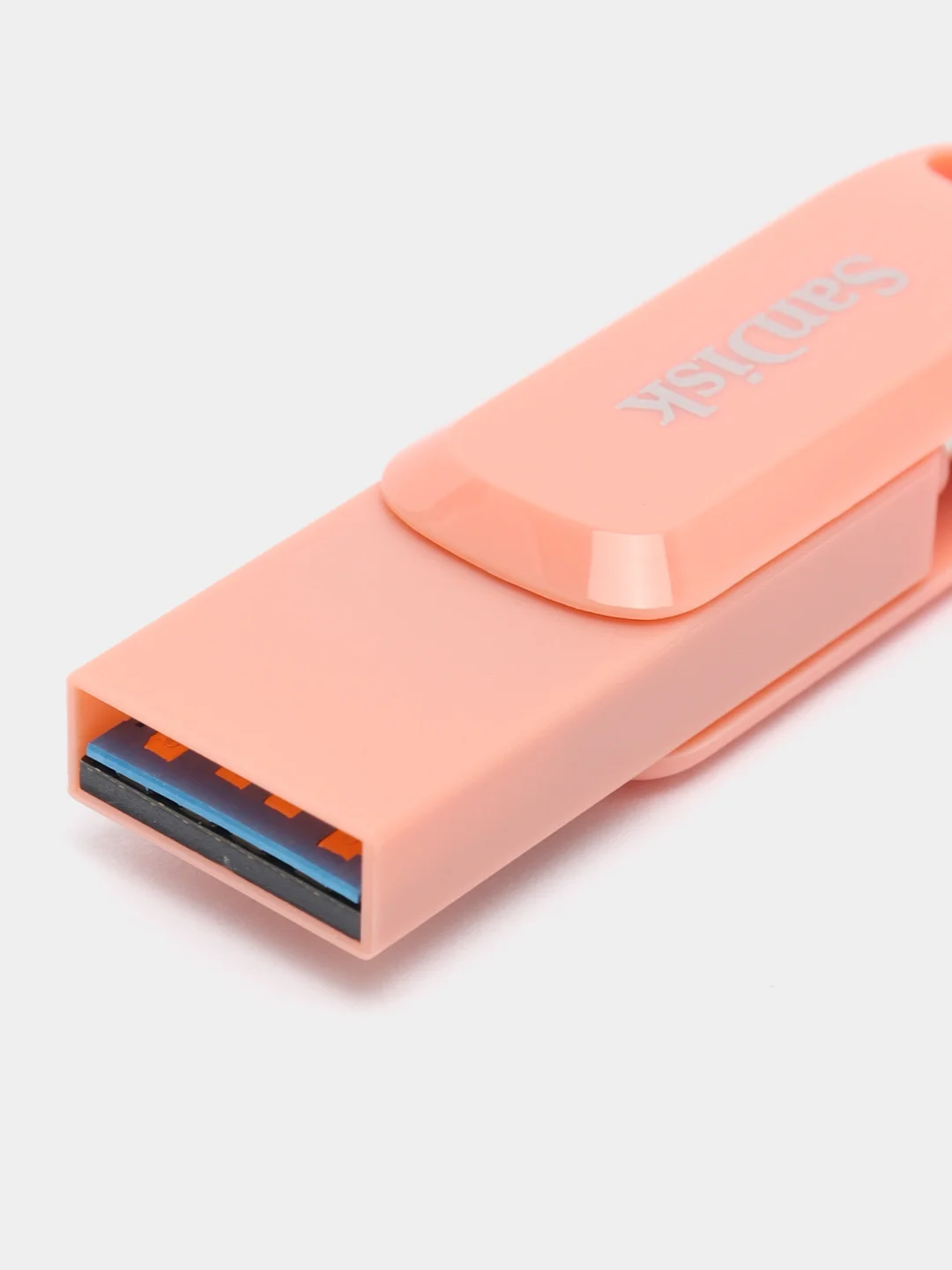 Розовый флешка SanDisk ULTRA USB 3.1, Type-C, карта памяти, поворотная, 4 размера