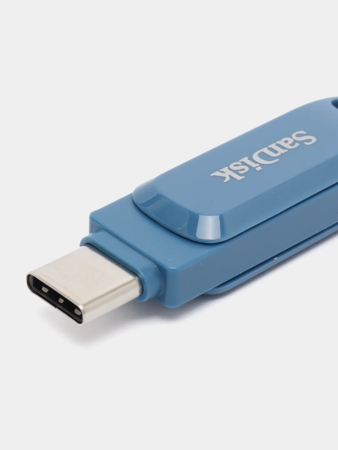 Голубой флешка SanDisk ULTRA USB 3.1, Type-C, карта памяти, поворотная, 4 размера