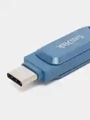 Голубой флешка SanDisk ULTRA USB 3.1, Type-C, карта памяти, поворотная, 4 размера