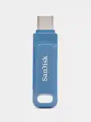 Голубой флешка SanDisk ULTRA USB 3.1, Type-C, карта памяти, поворотная, 4 размера