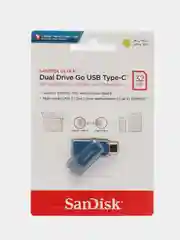 Голубой флешка SanDisk ULTRA USB 3.1, Type-C, карта памяти, поворотная, 4 размера
