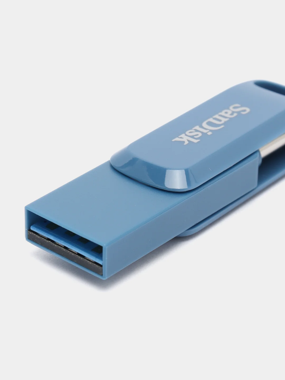 Голубой флешка SanDisk ULTRA USB 3.1, Type-C, карта памяти, поворотная, 4 размера