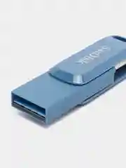 Голубой флешка SanDisk ULTRA USB 3.1, Type-C, карта памяти, поворотная, 4 размера