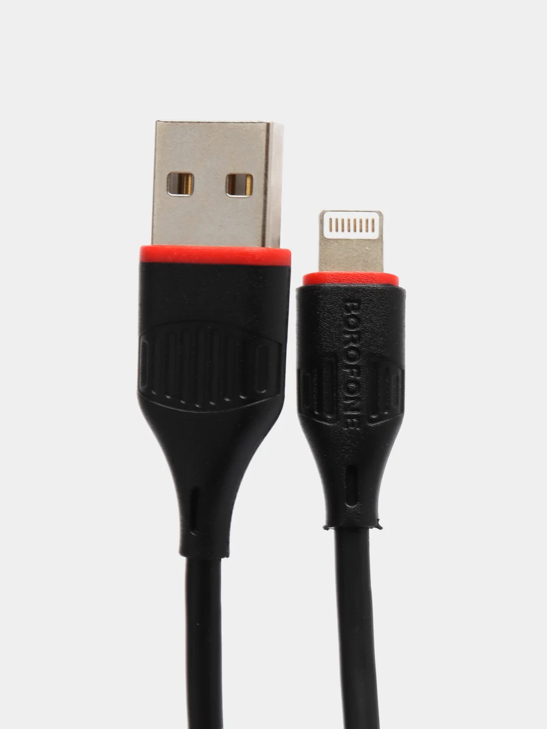 Черный зарядное устройство BOROFONE BA20A, с кабелем USB-Micro, Type-C, Lightning / без кабеля