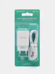 Белый зарядное устройство BOROFONE BA20A, с кабелем USB-Micro, Type-C, Lightning / без кабеля