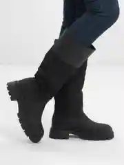 Черный сапоги женские, осенние